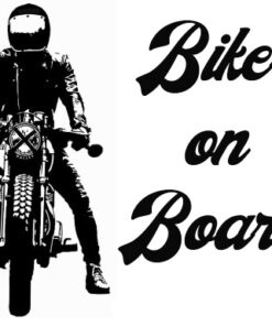 biker on board caferacer