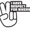 respect for bikers peace sticker