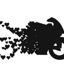 Biker hearts sticker