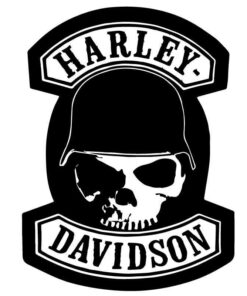harley davidson skull badge sticker