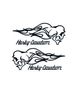 harley davidson fireskull stickers