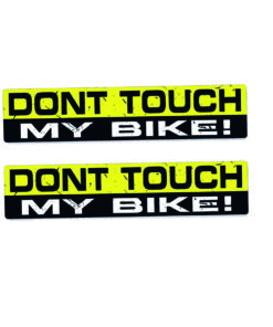 dont touch my bike stickers