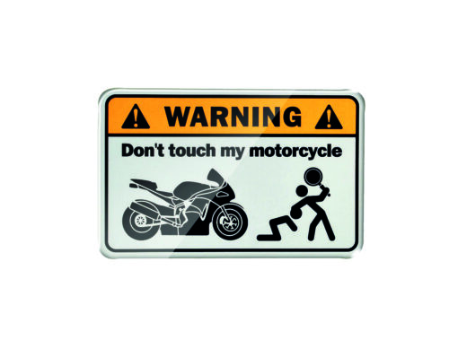 warning dont touch my bike