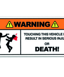 warning sticker motorcycle