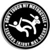dont touch my bike sticker