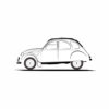 citroën 2cv contour sticker
