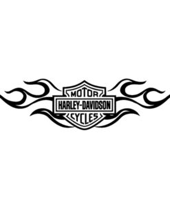 harley vlammen sticker