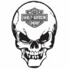 harley skull sticker n0.2