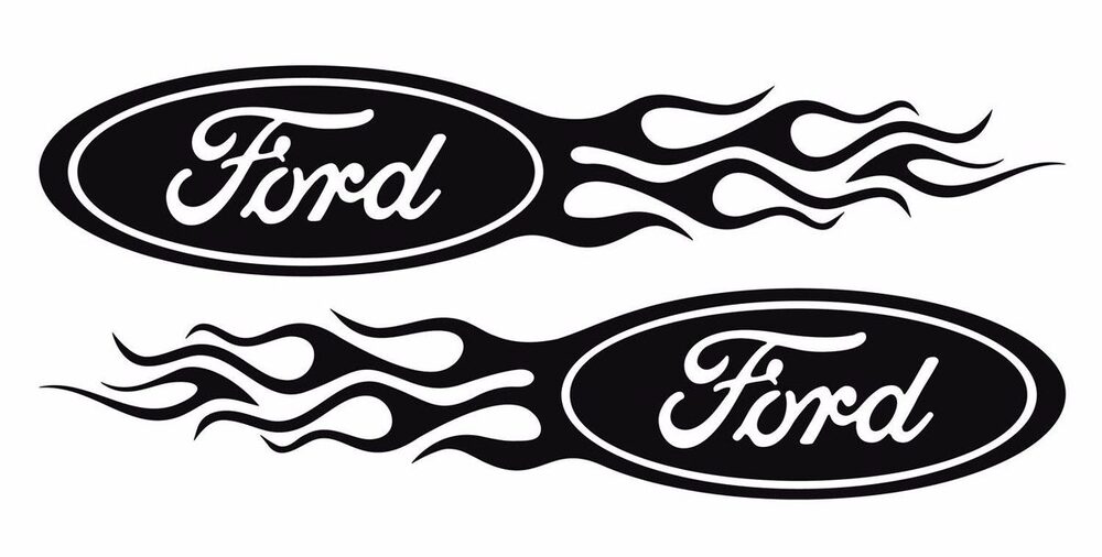 ford on fire sticker