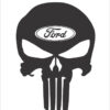 ford skull sticker