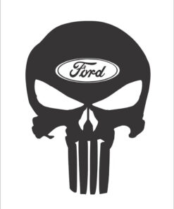 ford skull sticker