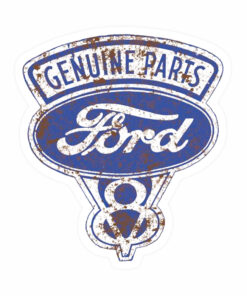 rusty v8 ford sticker