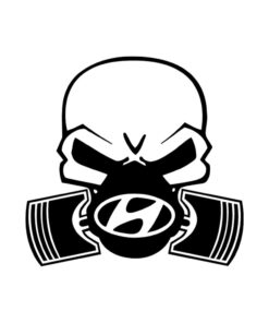 hyundai skull sticker