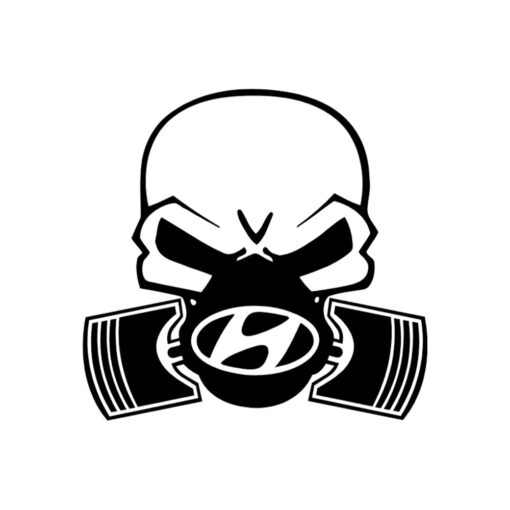 hyundai skull sticker