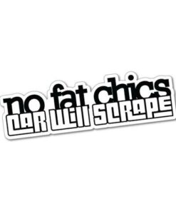 No fat chicks, car will scrape