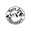born for adventure sticker