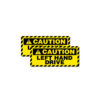caution left hand drive sticker