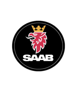 saab logo black sticker