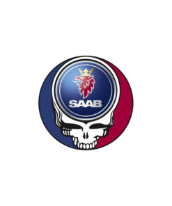 saab skull sticker