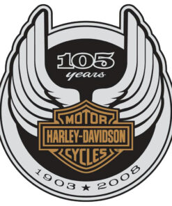 harley davidson 105 years sticker