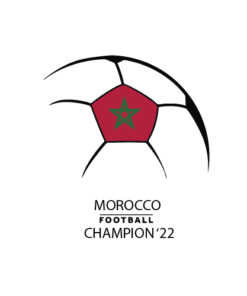 Marokko voetbal kampioen sticker 2022 nr.1