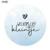 Welkom lief kleintje jongetje blauwe geboorte stickers 20st