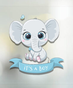 its a boy baby sticker geboortestickere