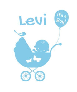 its a boy baby sticker met eigen naam geboorte