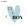 its a boy stickers rond 20 stuks . geboorte stickers