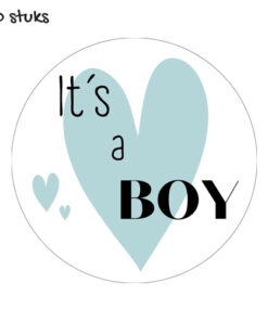 its a boy stickers rond 20 stuks . geboorte stickers
