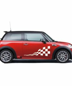 mini racevlag striping autosticker betaalbaar.