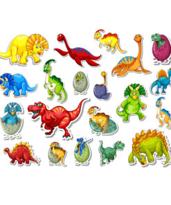 Groot kwaliteits stickervel dino's variatie