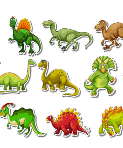groot kwaliteits stickervel dino's variatie nr 4