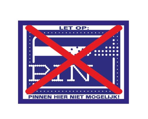 niet pinnen sticker