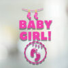 betaalbare kwaliteitssticker babygirl geboorte sticker, babyshower
