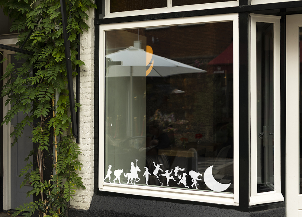 sinterklaas en zwarte pieten raamsticker