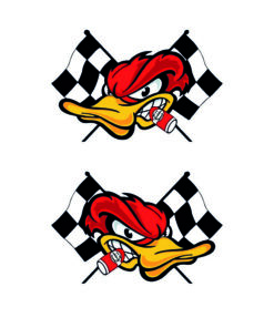 hot rod duck speedfreak smoker sticker