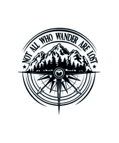 not all who wander are lost sticker campersticker