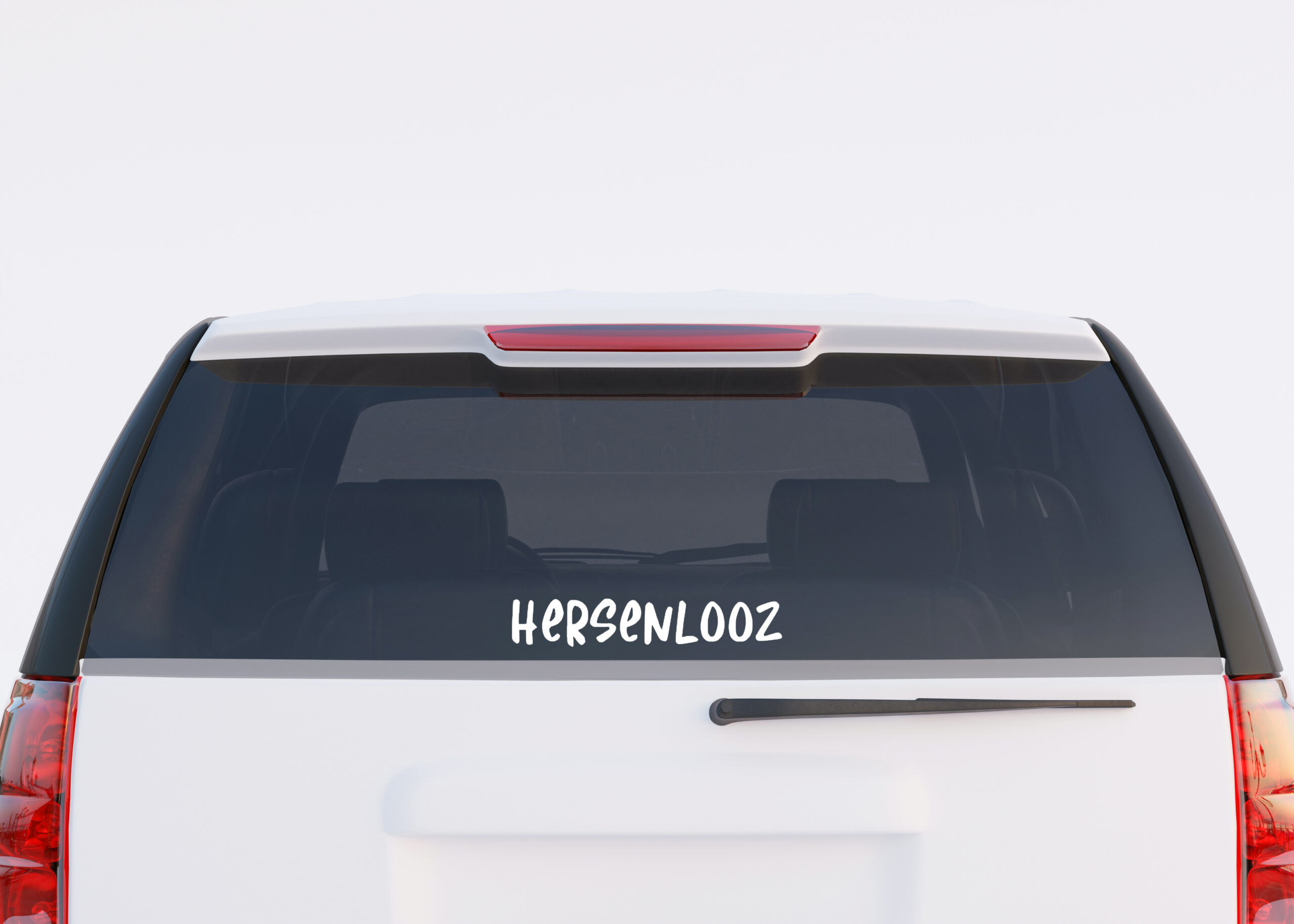 Car back view mock up Template for your sticker, advertising, logo Close up Copy space Decal mockup Empty, blank car back window D rendering