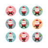 gezellige ronde kerststickers voor op het raam