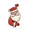 grappige en vrolijke kerstman raam of muursticker