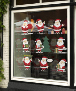 kerst (raam) stickers stuks nr ()