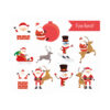 kerst stickers negen stuks raamstickers