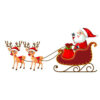 kerstman met arreslee raamsticker