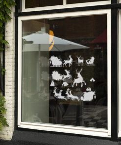 kerstmis silhouette stickers stuks ()