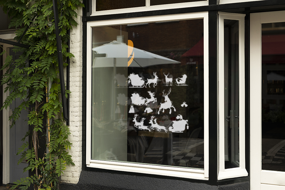 kerstmis silhouette stickers stuks ()