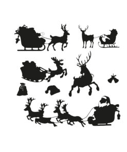 kerstmis silhouette stickers stuks