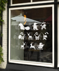 kerstmis silhouette stickers stuks nr