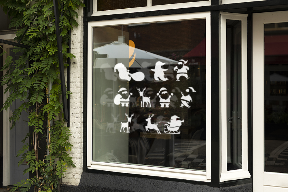 kerstmis silhouette stickers stuks nr