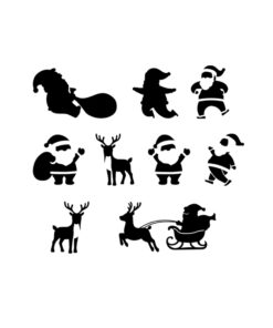 kerstmis silhouette stickers stuks